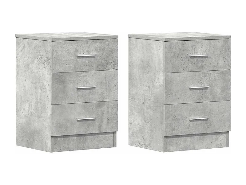 Tables de chevet-Tables de nuit 2 pcs Gris béton 38x35x56 cm Bois d'ingénierie