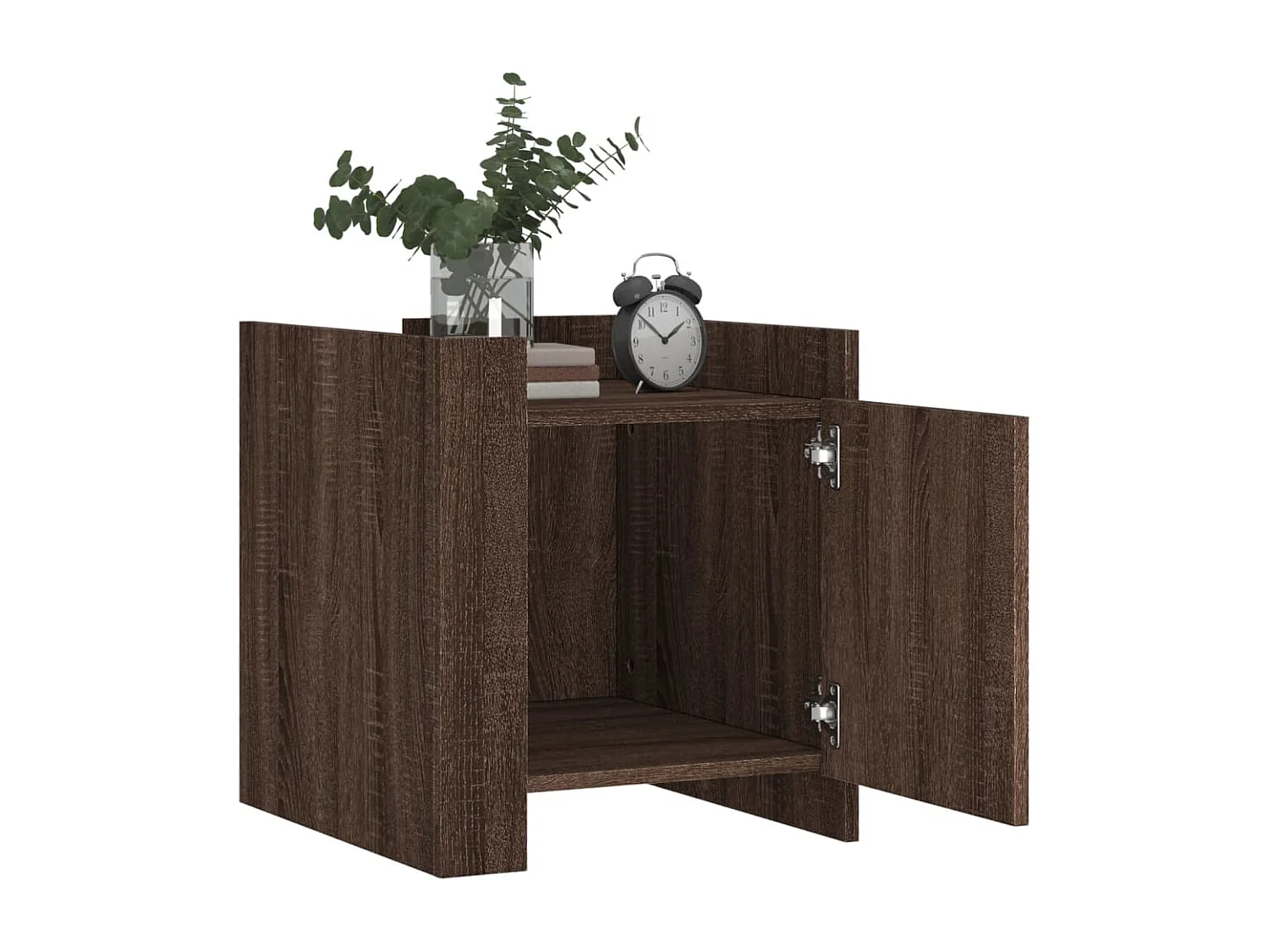 Mesita de noche | Mesilla de noche madera de ingeniería roble marrón 45x50x50 cm