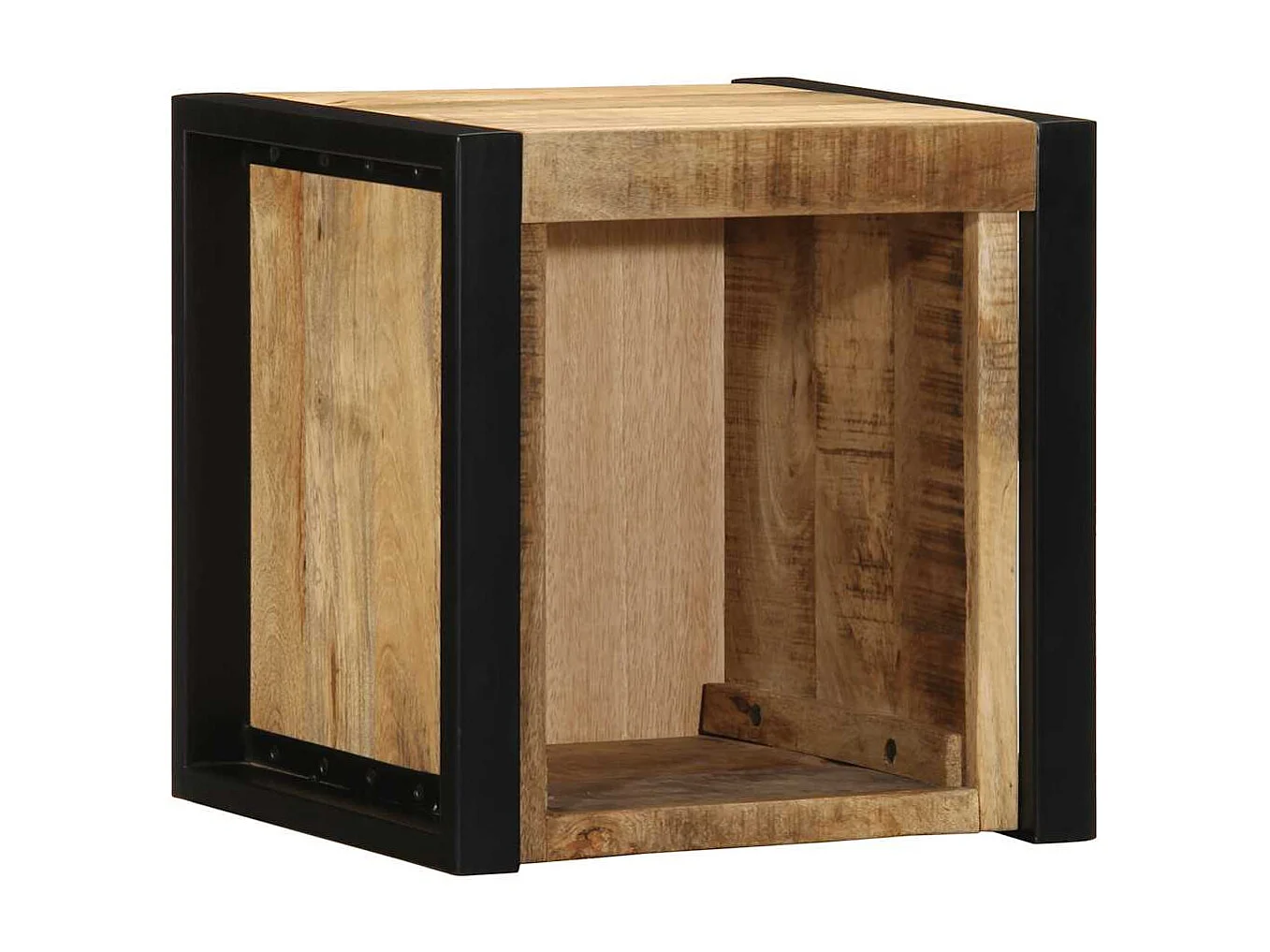 Nachttisch-Beistelltisch 40x35x40 cm Raues Mango-Massivholz SHL34491