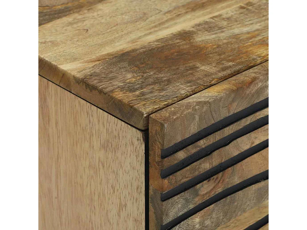 Nachttisch-Beistelltisch Braun 40 x 33 x 46 cm Massivholz Akazie SHL40324