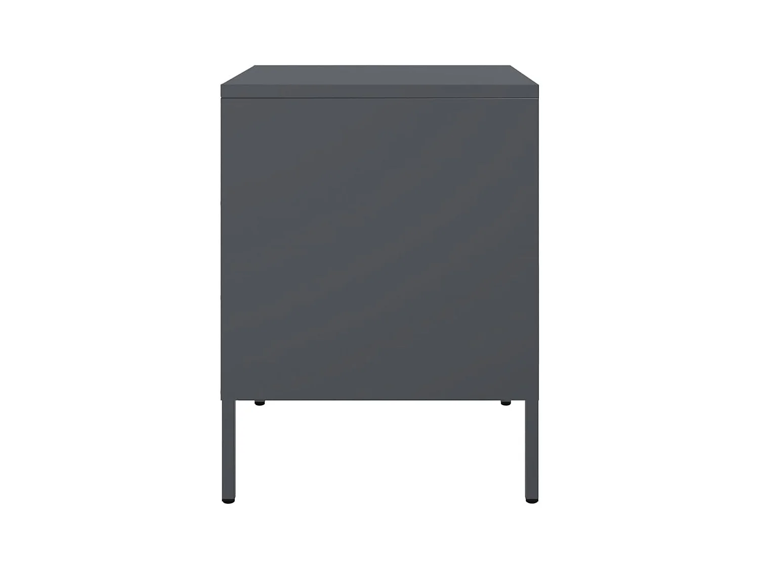 Tables de chevet lot de 2 avec tiroirs anthracite 36x39x50,5 cm acier