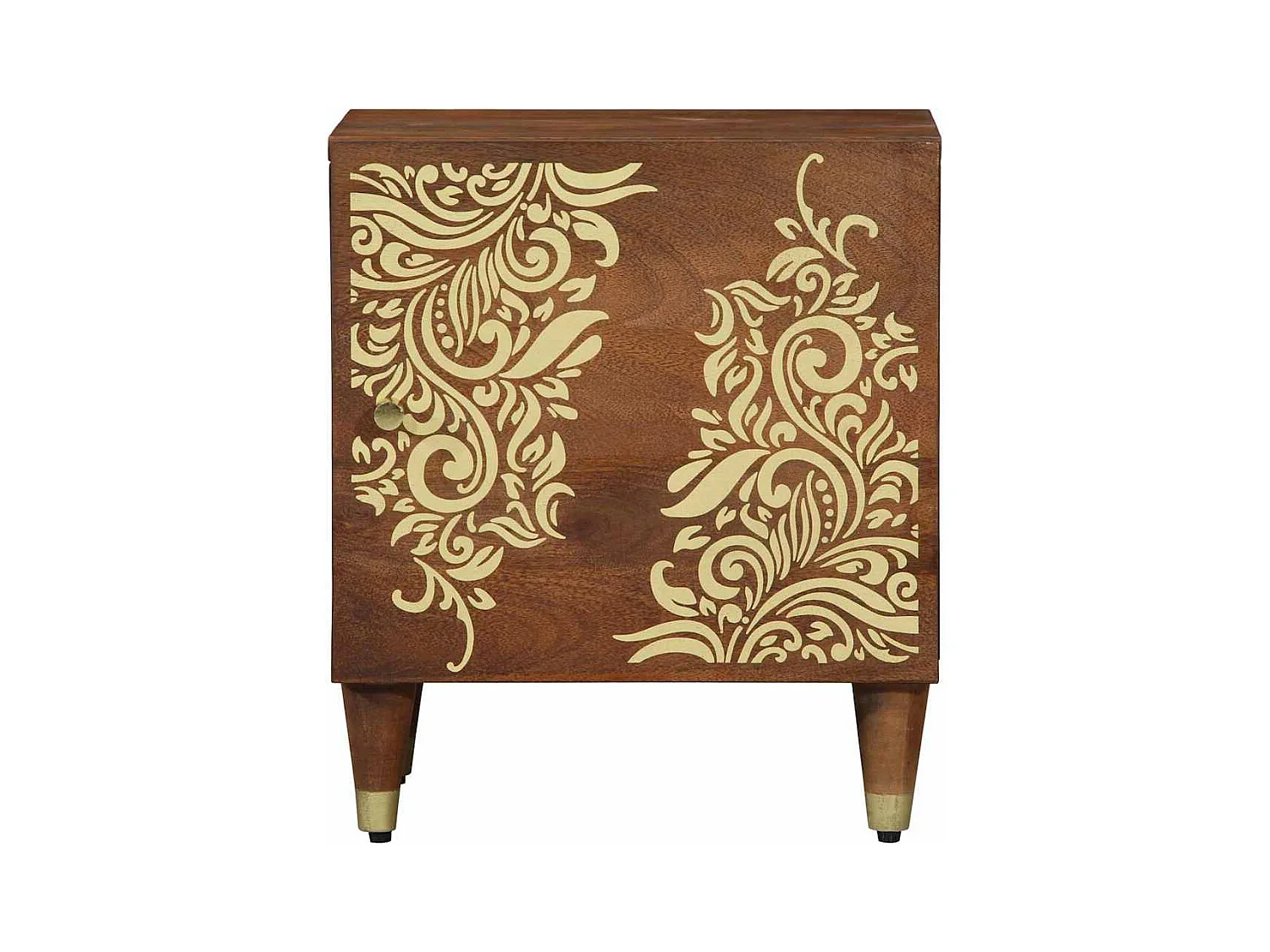 Mesita de Noche | Mesa auxiliar | Armario de Noche 2 uds. Marrón miel 40x33x46 cm