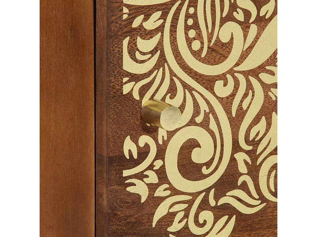 Mesita de Noche | Mesa auxiliar | Armario de Noche 2 uds. Marrón miel 40x33x46 cm