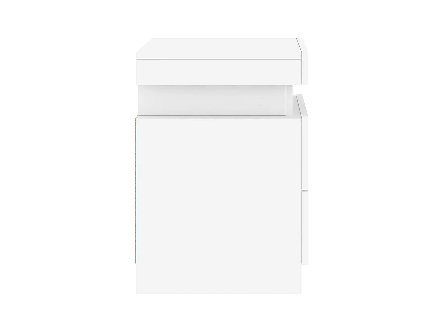 Mesitas de noche | Mesilla de noche con luces LED 2 unidades blanco 35x39x55 cm