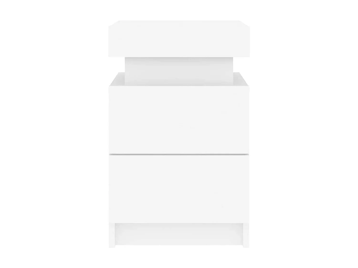 Nachttische mit LED-Leuchten 2er Set | Beistelltisch Weiß 35x39x55 cm SHL47302