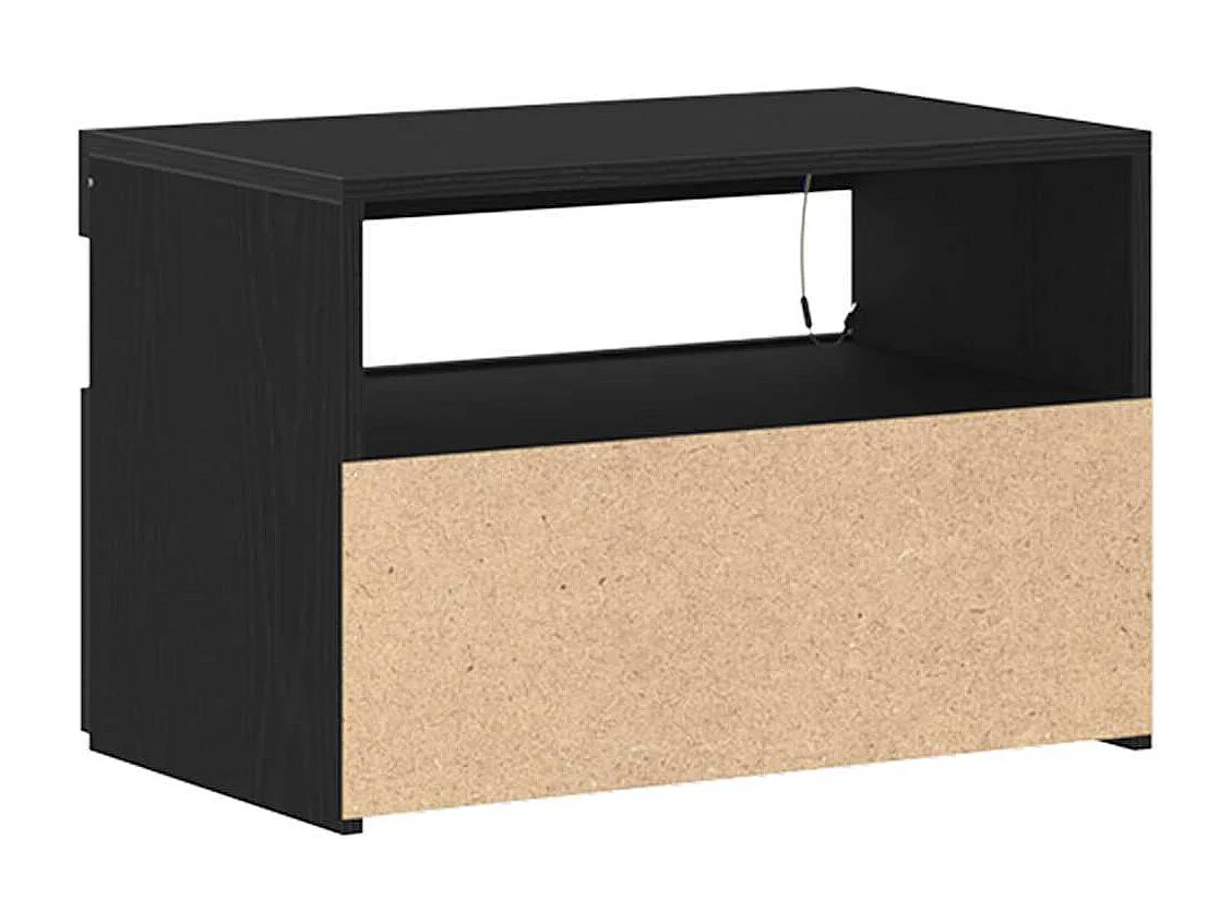 Mesita de Noche | Armario de Noche | Mesa auxiliar Roble negro 60x35x40 cm