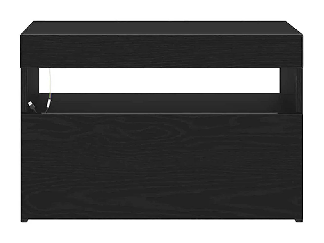 Nachttisch-Beistelltisch Schwarz Eichen-Optik 60 x 35 x 40 cm Holzwerkstoff SHL36331