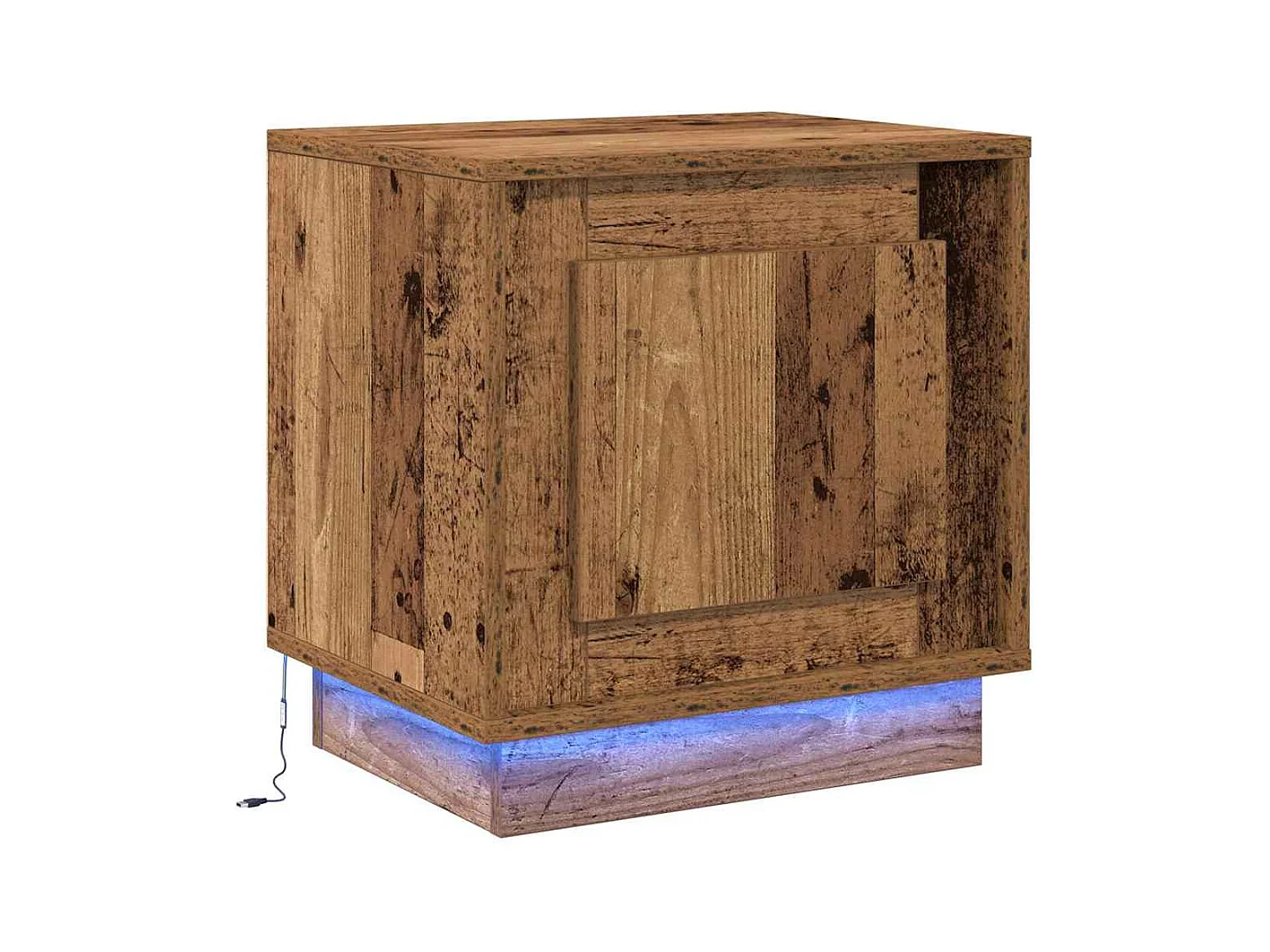 Mesita de Noche | Armario de Noche | Mesilla de noche con Madera vieja 44x34.5x45 cm