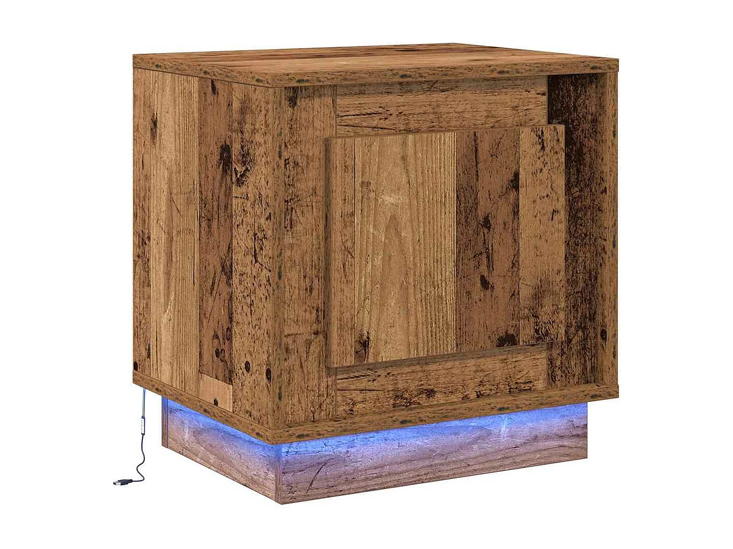 Nachttisch-Beistelltisch mit Altholz 44 x 34.5 x 45 cm Holzwerkstoff SHL69641