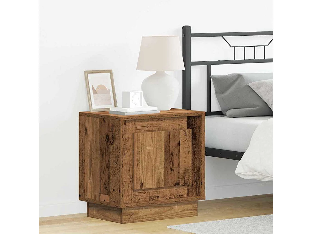 Nachttisch-Beistelltisch mit Altholz 44 x 34.5 x 45 cm Holzwerkstoff SHL69641