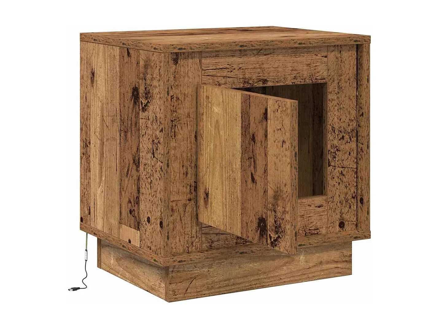 Nachttisch-Beistelltisch mit Altholz 44 x 34.5 x 45 cm Holzwerkstoff SHL69641