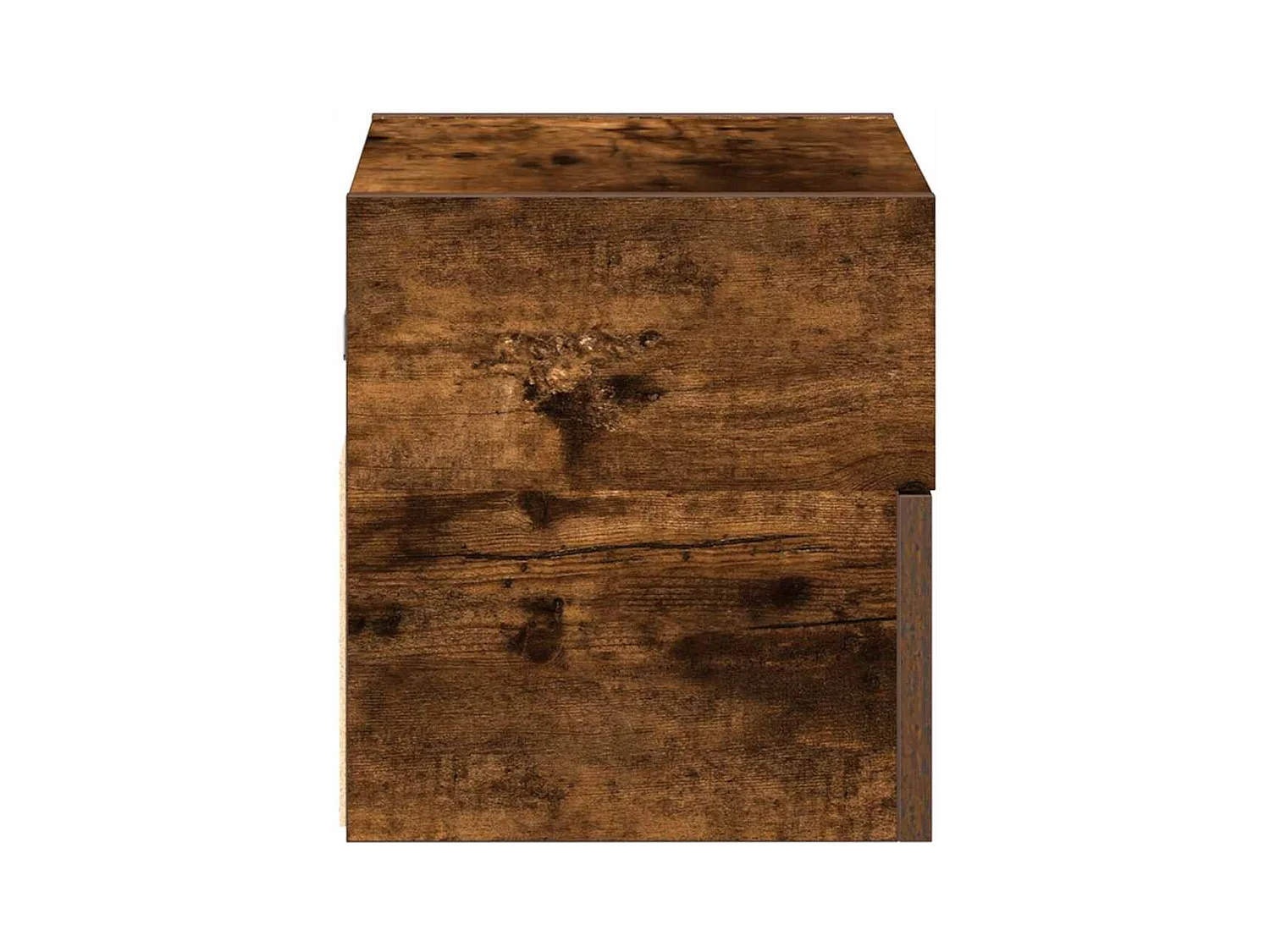 Mesita de noche | Mesilla de noche de pared color roble ahumado 45x26x28,5 cm