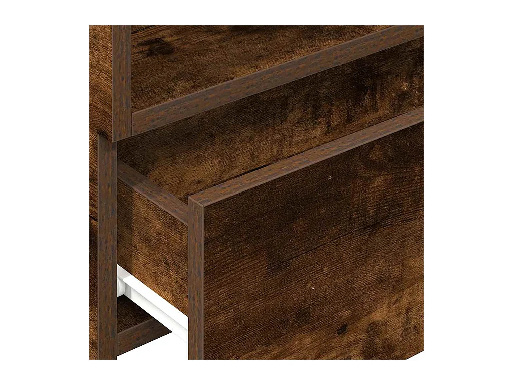 Mesita de noche | Mesilla de noche de pared color roble ahumado 45x26x28,5 cm