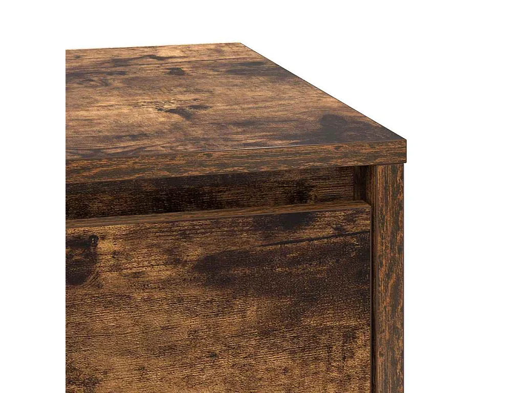 Mesita de Noche | Armario de Noche con cajón con Roble ahumado 39x34.5x50 cm