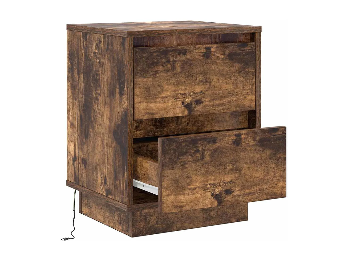 Nachttisch-Beistelltisch Geräucherte Eiche 39 x 34,5 x 50 cm Holzwerkstoff SHL20640