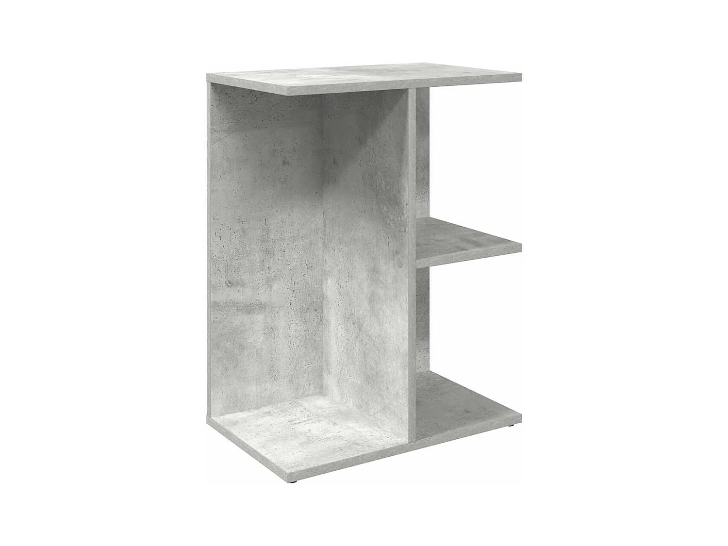 Mesita de noche | Mesilla de noche madera contrachapada gris hormigón 46,5x29x61cm