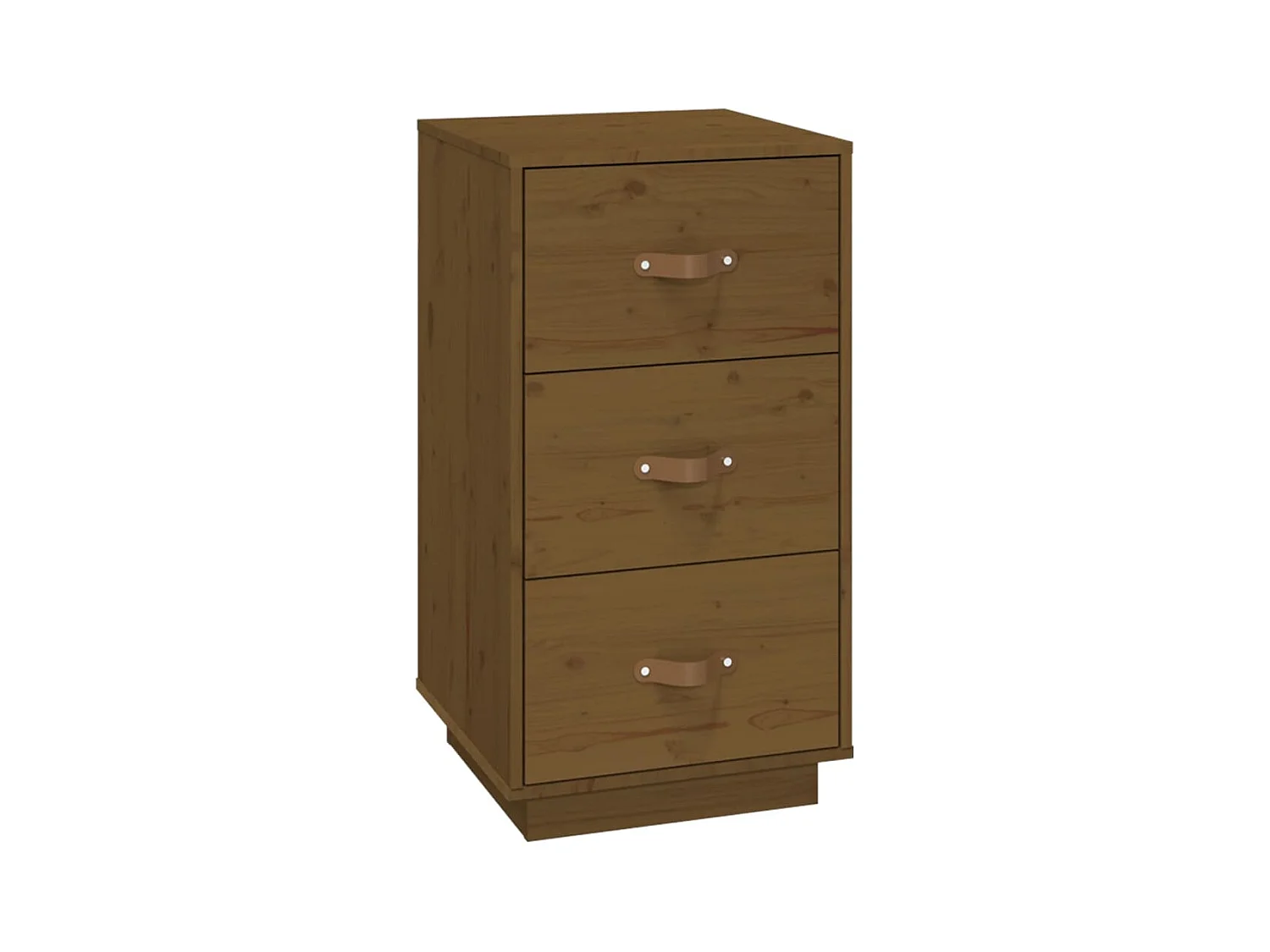 Mesita de noche | Mesilla de noche madera maciza de pino marrón miel 40x40x75 cm