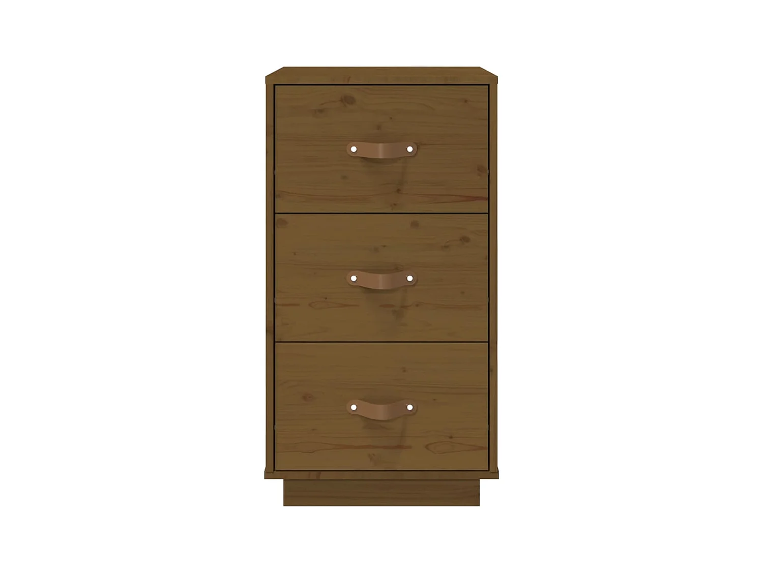 Mesita de noche | Mesilla de noche madera maciza de pino marrón miel 40x40x75 cm