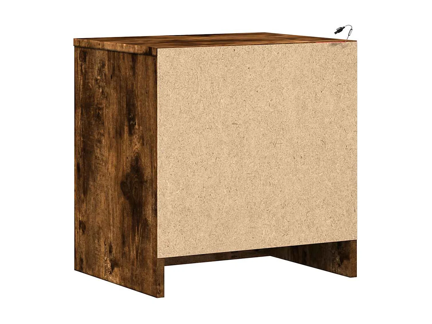 Nachttische mit LED-Leuchten 2er Set | Beistelltisch Räuchereiche Holzwerkstoff SHL50001