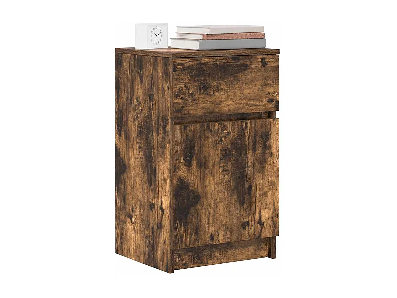 Nachttisch-Beistelltisch Räuchereiche 39x35x65 cm Holzwerkstoff SHL28469