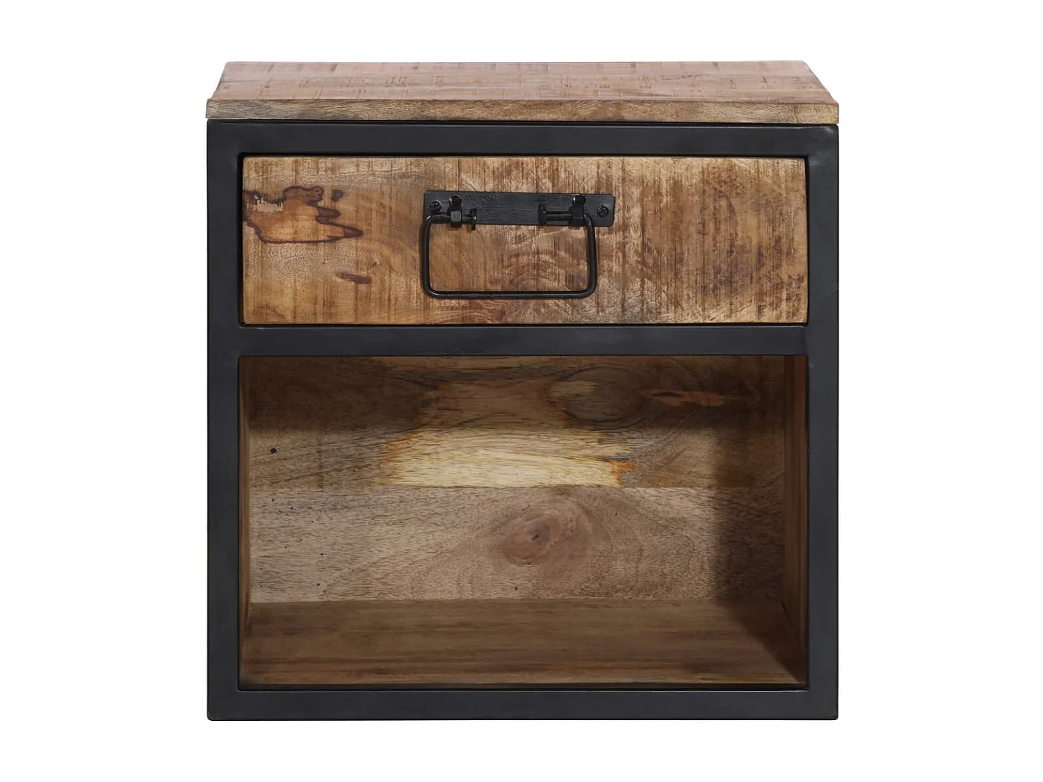 Mesita de noche | Mesilla de noche madera maciza de mango 40x35x40 cm