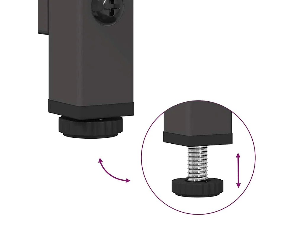 Mesita de noche | Mesilla de noche acero laminado en frío negro 36x39x60,5 cm