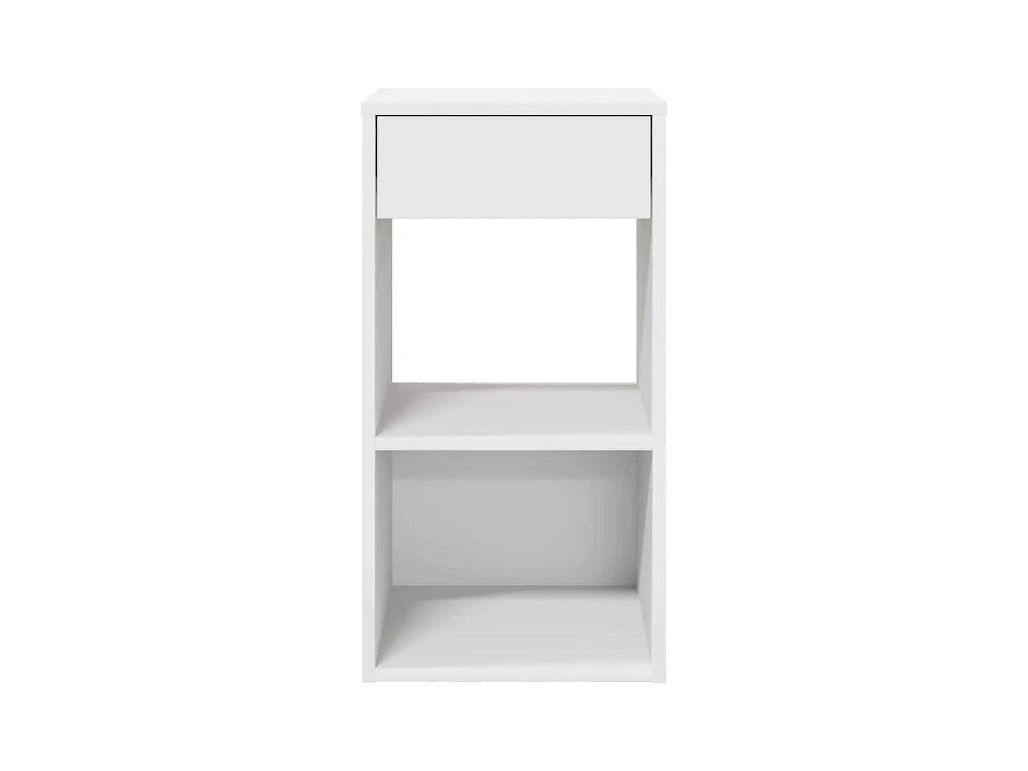 Mesillas de noche | Mesita de noche con cajón 2 uds blanco 35x34x66,5 cm