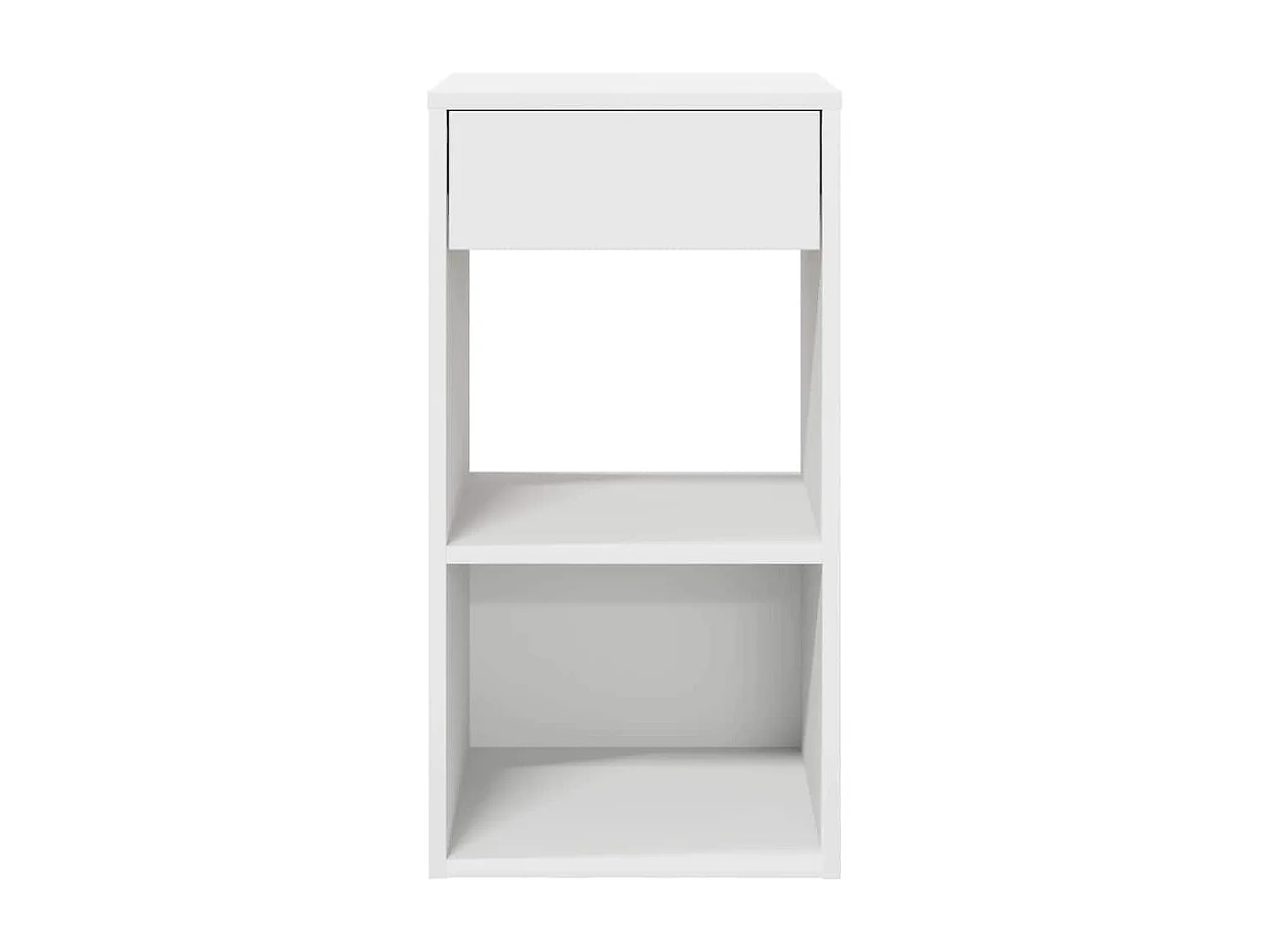 Nachttisch 2er Set-Beistelltisch mit Schublade. Weiß 35x34x66,5 cm SHL98367