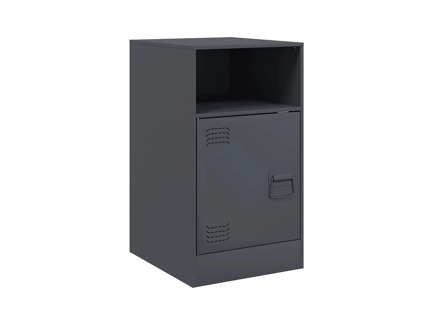 Tables de chevet lot de 2 avec tiroirs anthracite 34,5x39x62 cm acier