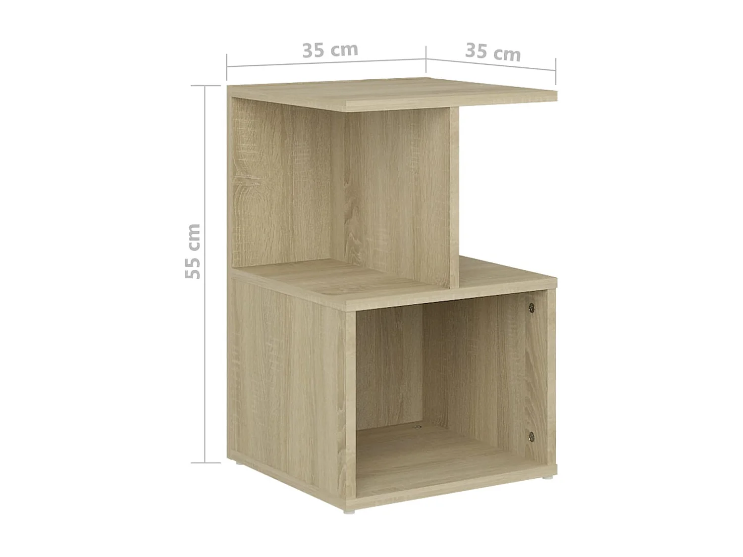 Mesita de noche | Mesilla de noche madera contrachapada roble Sonoma 35x35x55 cm