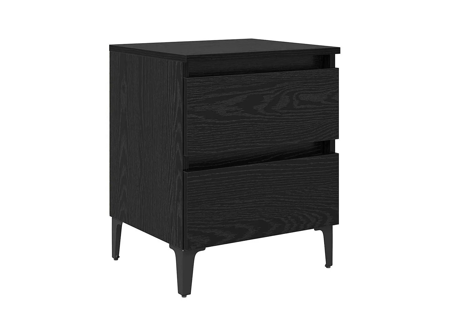 Mesita de Noche | Armario de Noche | Mesa auxiliar Roble negro 40x35x50 cm