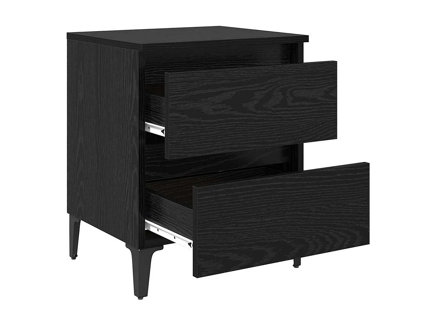 Mesita de Noche | Armario de Noche | Mesa auxiliar Roble negro 40x35x50 cm