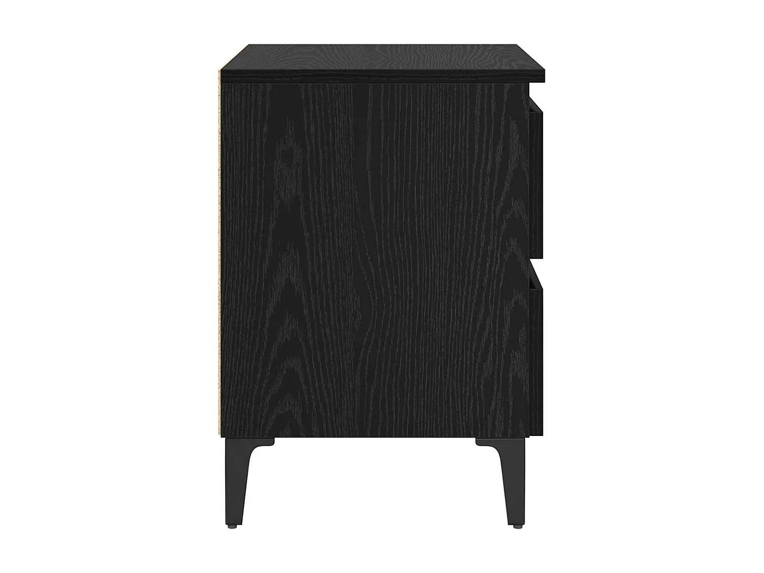 Nachttisch-Beistelltisch Schwarz Eichen-Optik 40 x 35 x 50 cm Holzwerkstoff SHL1277