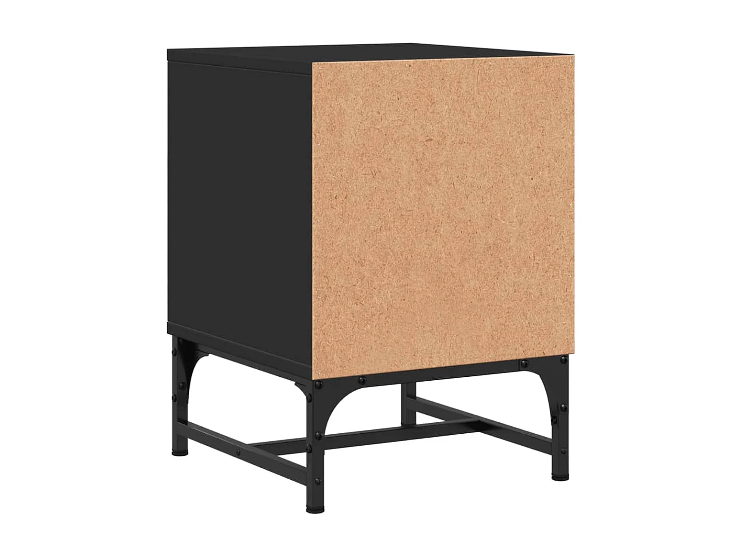 Mesitas de noche | Mesilla de noche con puertas de vidrio 2 uds negro 35x37x50 cm