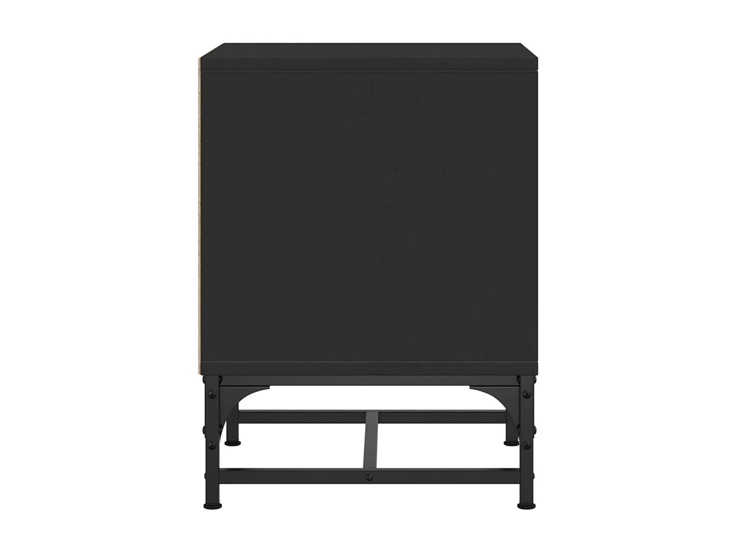 Nachttische-Beistelltisch-Nachttischkommode mit Glastüren 2 Stk. Schwarz 35x37x50 cm SHL13593