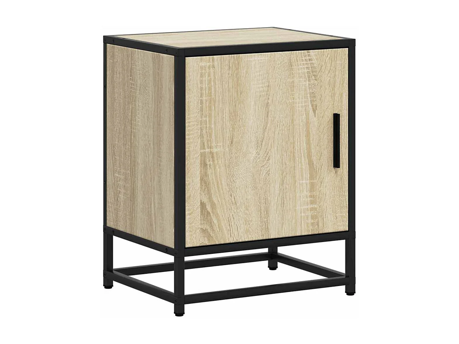 Nachttisch-Beistelltisch Sonoma-Eiche 40x31x50 cm Holzwerkstoff und Metall SHL81819