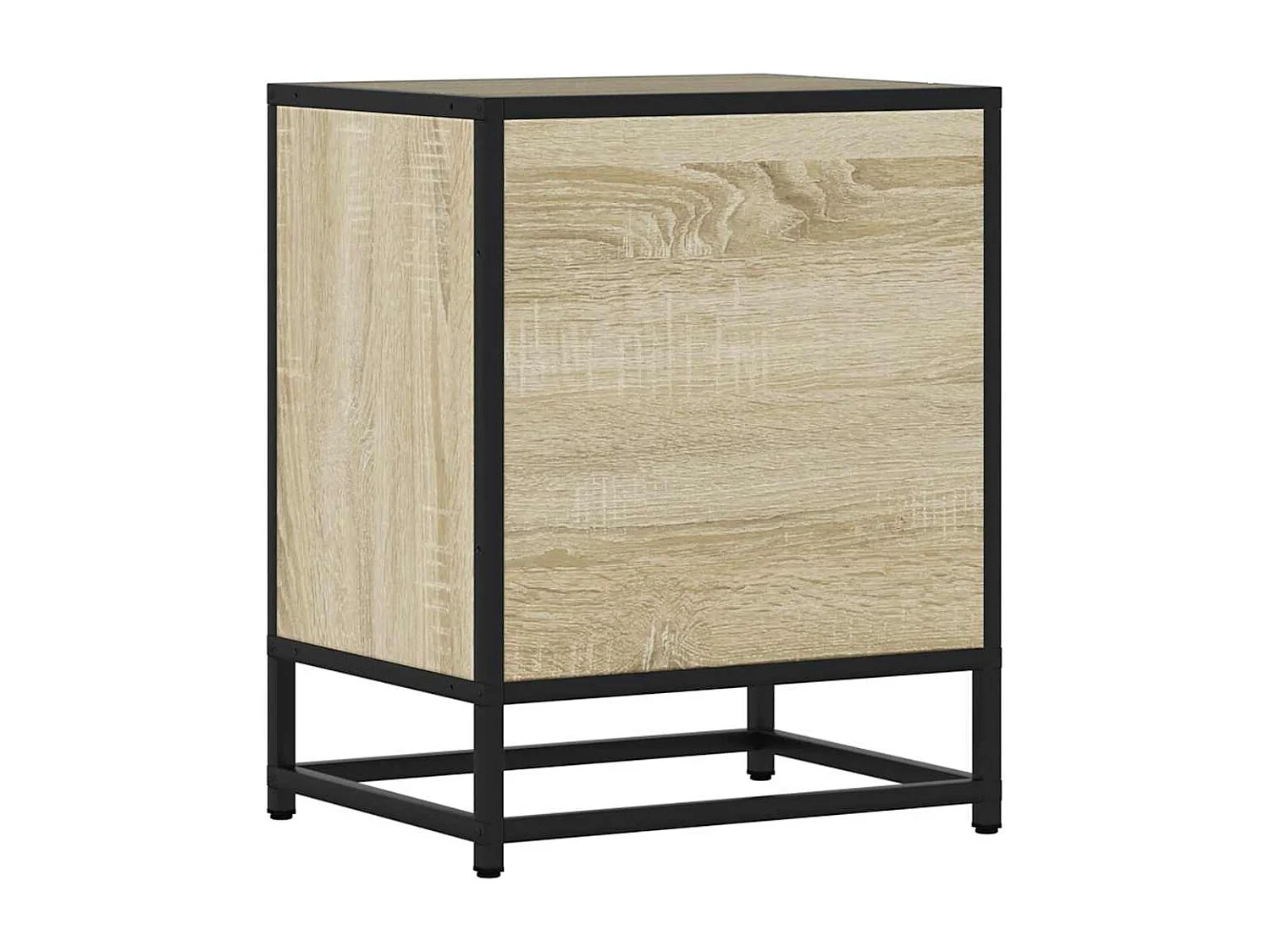 Nachttisch-Beistelltisch Sonoma-Eiche 40x31x50 cm Holzwerkstoff und Metall SHL81819