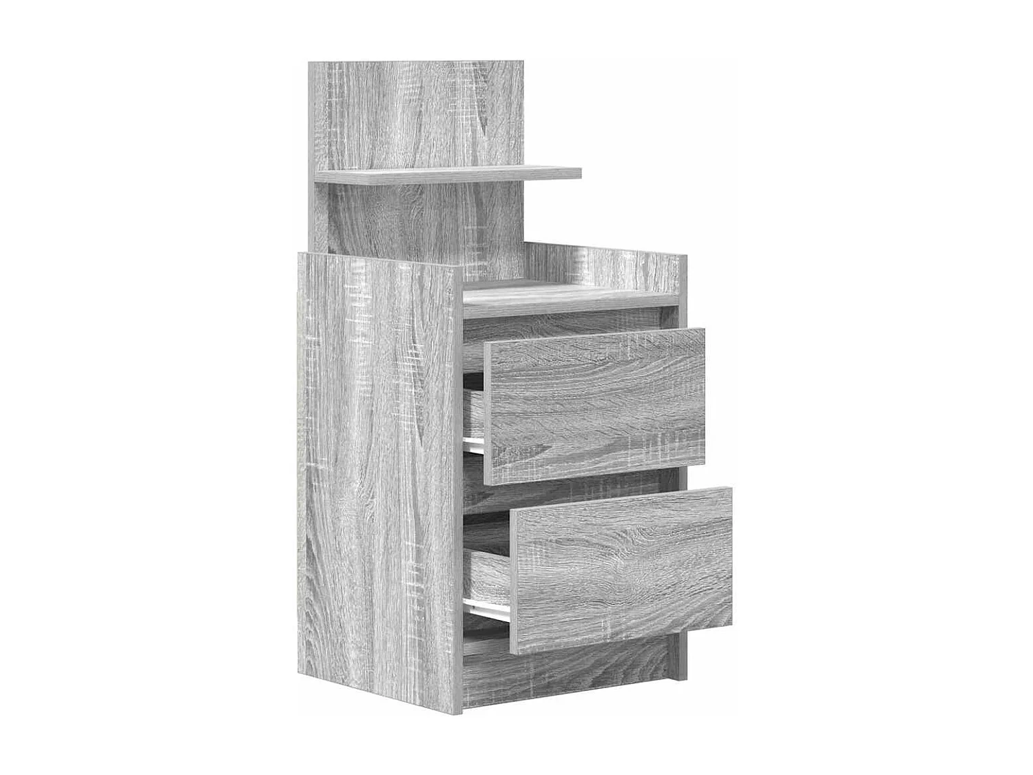 Nachttische mit 2 Schubladen 2 Stk. Grau Sonoma 38x34x80 cm SHL30526