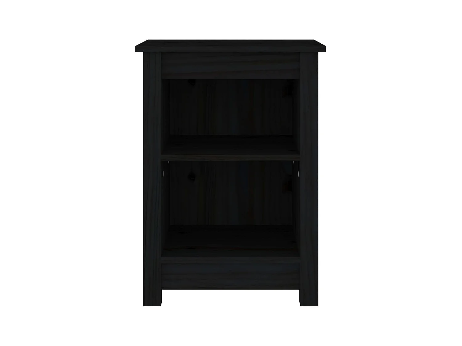 Mesitas de noche | Mesilla de noche 2 uds madera maciza de pino negro 40x35x55 cm