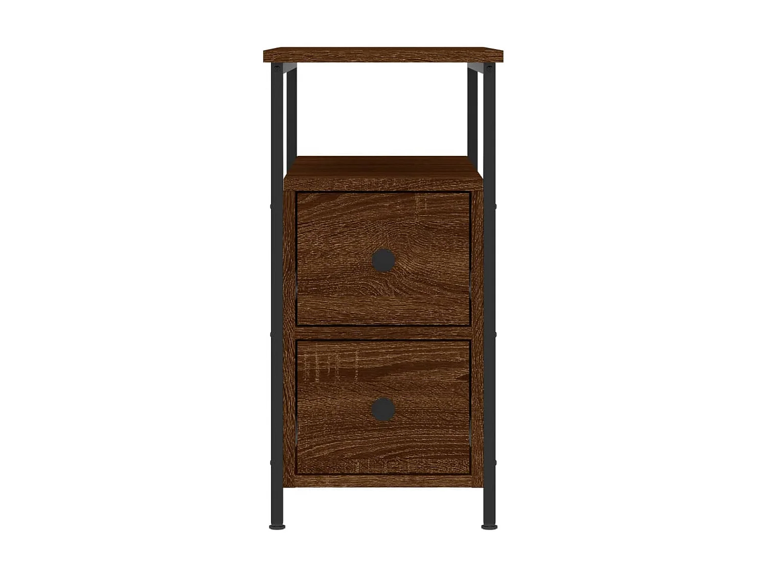 Mesitas de noche | Mesilla de noche 2 uds madera ingeniería marrón roble 30x60x60 cm