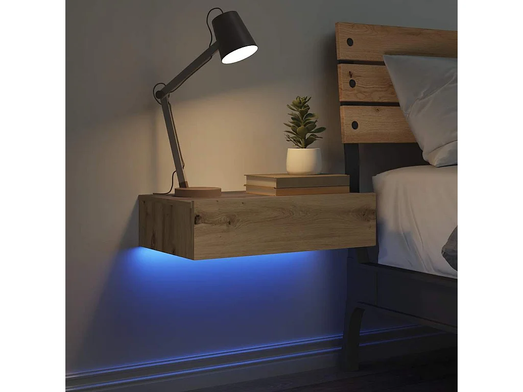 Nachttisch-Beistelltisch Artisan-Eiche 60x35 cm Holzwerkstoff SHL34466