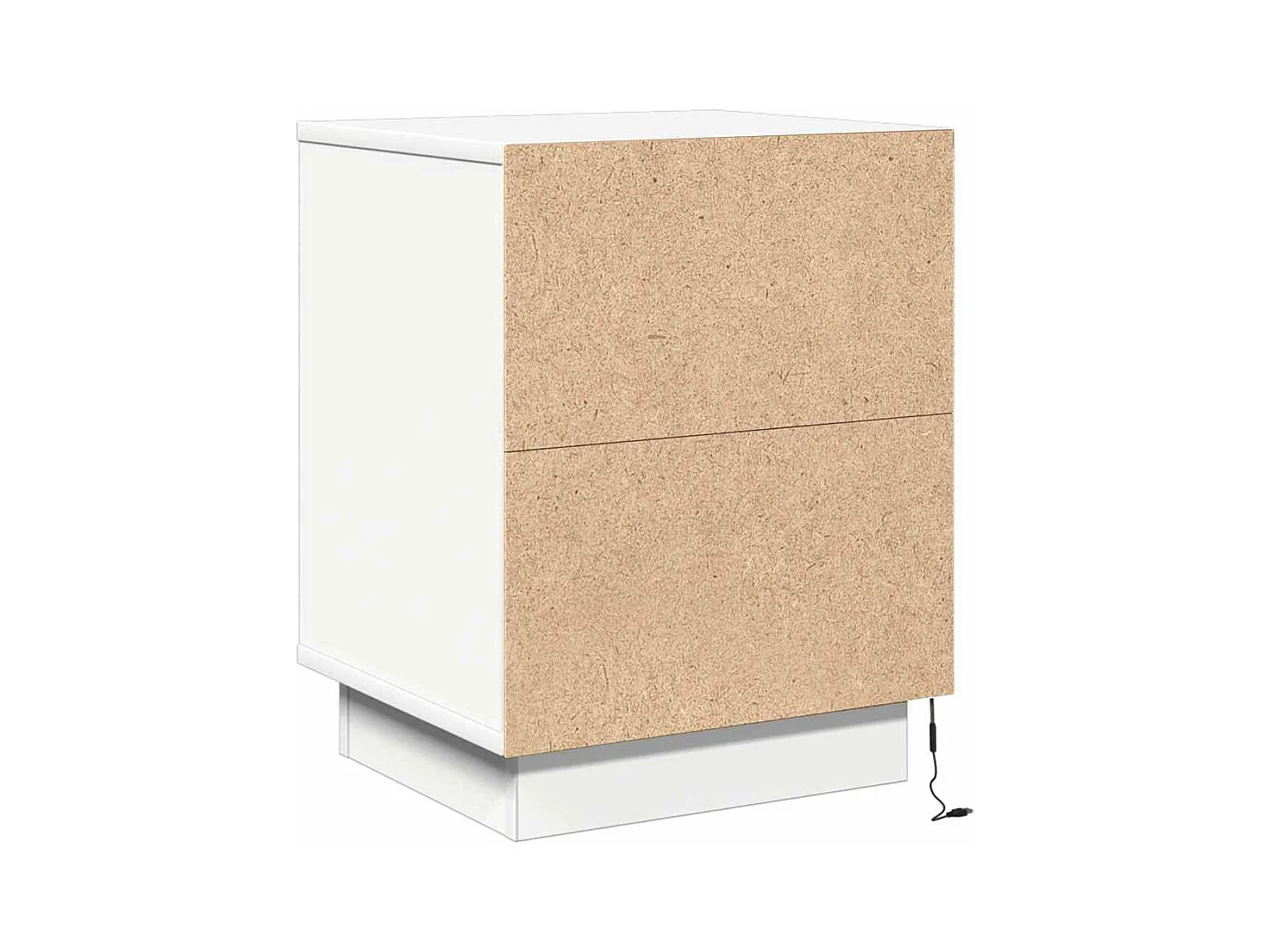 Mesita de Noche | Armario de Noche 2 uds con cajón Blanco 39x34.5x50 cm