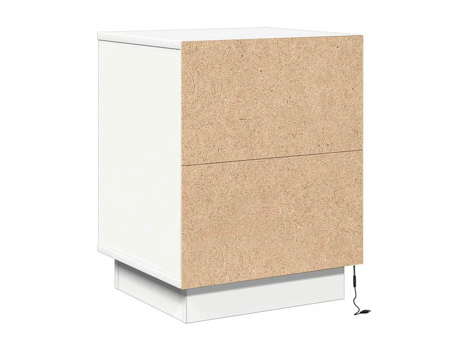 Nachttisch 2er Set-Beistelltisch Weiß 39 x 34,5 x 50 cm Holzwerkstoff SHL58984