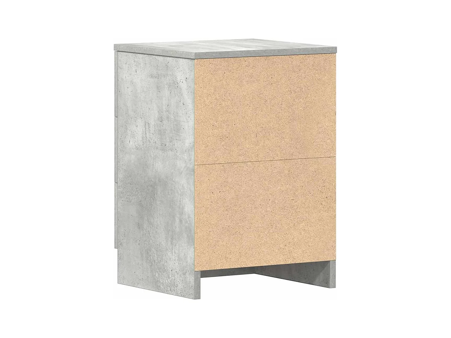 Mesita de noche | Mesilla de noche de aglomerado gris hormigón 38x35x56 cm