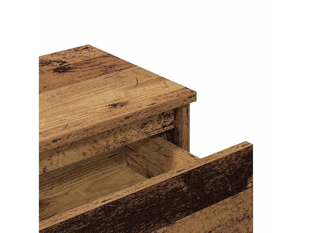 Mesitas de noche | Mesilla de noche 2 uds madera contrachapada madera vieja