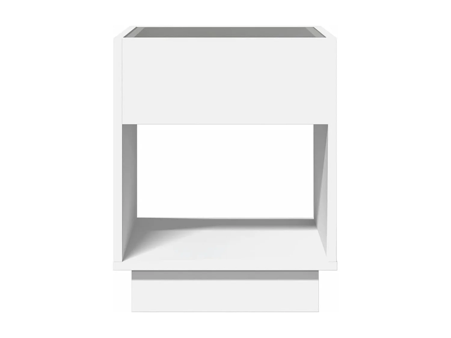 Mesita de noche | Mesilla de noche con Infinity LED blanca 40x40x50 cm