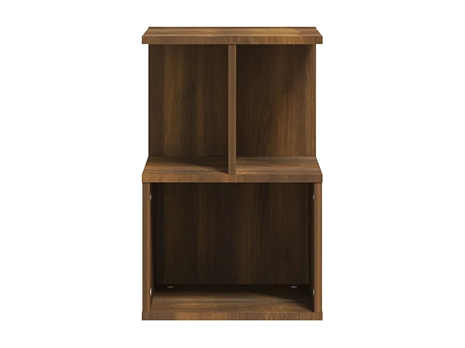 Mesita de noche | Mesilla de noche madera contrachapada marrón roble 35x35x55 cm