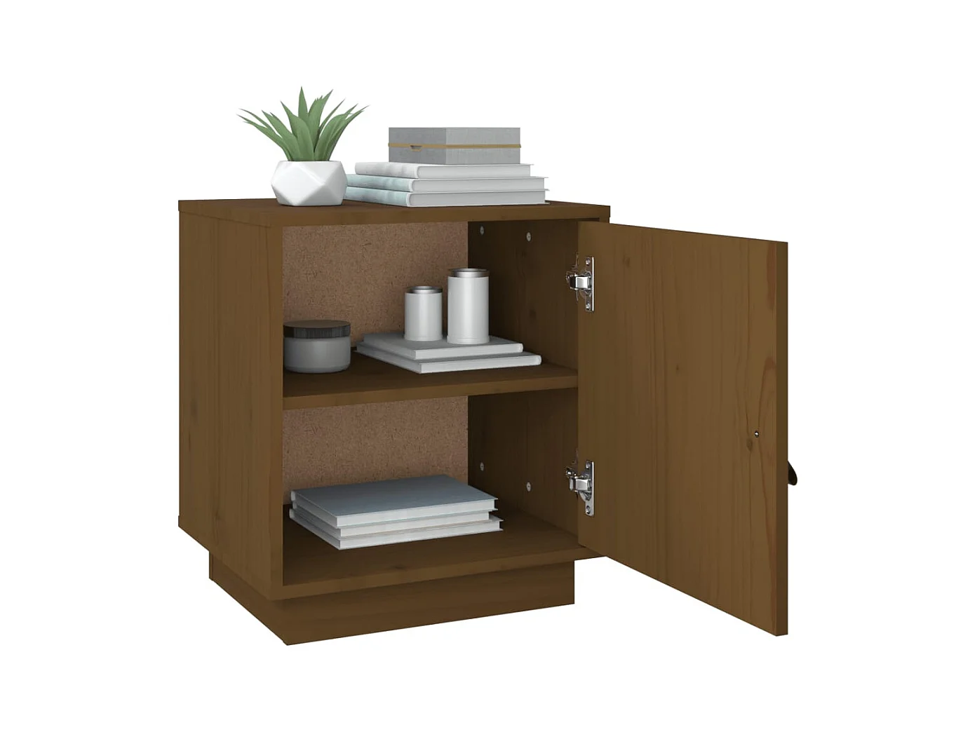 Tables de chevet lot de 2 avec tiroirs Marron miel 40x34x45cm Bois de pin massif