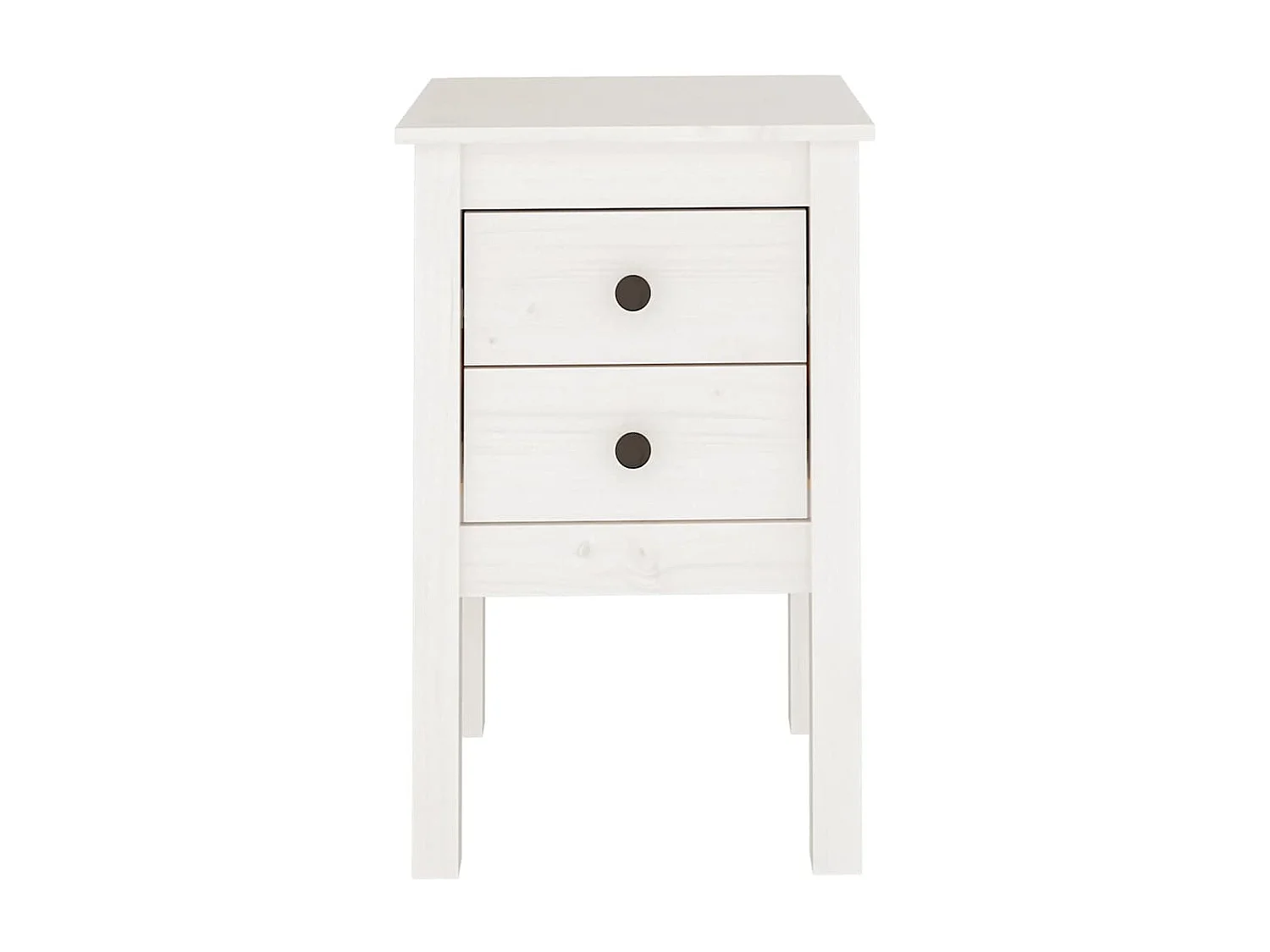 Mesitas de noche | Mesilla de noche 2 uds madera maciza pino blanco 40x35x61,5 cm