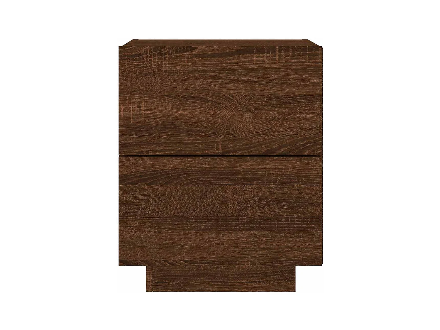 Mesitas de noche | Mesilla de noche luces LED 2 uds madera ingeniería roble marrón